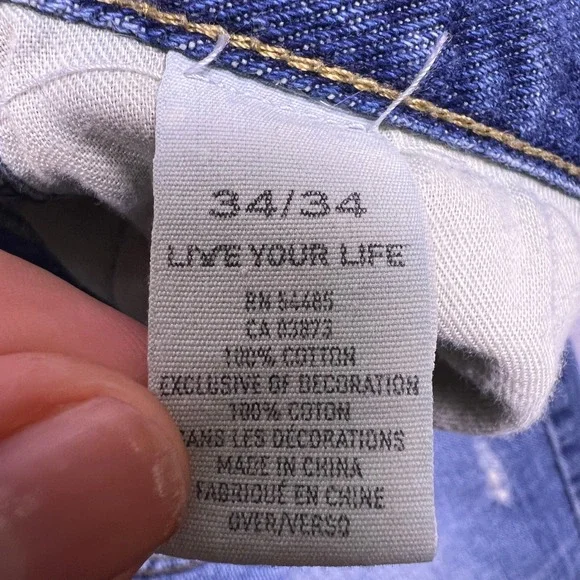 American Eagle Outfitters Mens Bootcut Jeans Medium Wash 34x34 Blue Denim - Picture 4 of 16